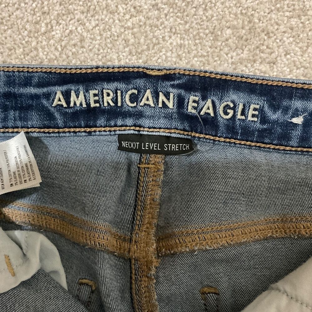 American Eagle super stretch, skinny jeans women’s size 2 dark wash denim - Picture 2 of 6